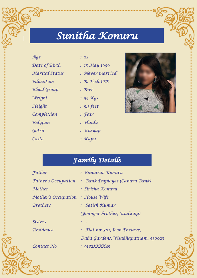 Best Biodata Format For Marriage Doc Printable Templates