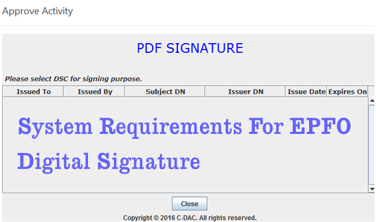 epfo digital signature java version free