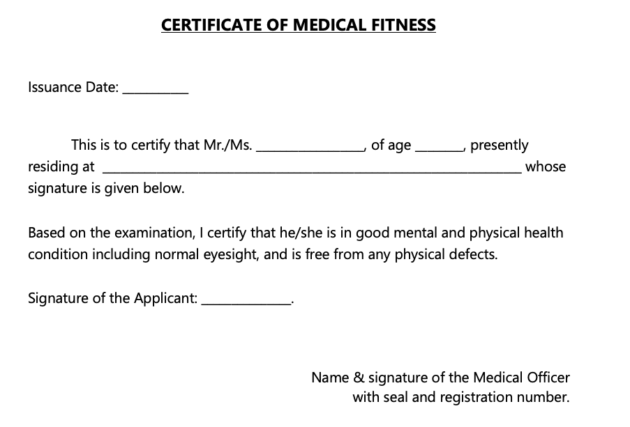 Medical Fitness Certificate Format In Adobe Photoshop - vrogue.co
